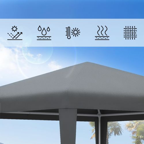 Namiot Ogrodowy Pawilon Handlowy Dach 3x3 M SZARY na Arena.pl