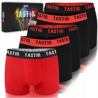 TASTIQ PREMIUM Bokserki Męskie Bawełna Czerwone Na Walentynki 5Par Roz. XL