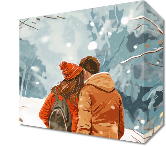 Obraz 20x20cm Razem w Śniegu zdjęcie 1