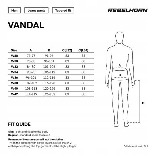 Spodnie jeansy motocyklowe REBELHORN VANDAL DENIM BLUE niebieski GRATISY na Arena.pl