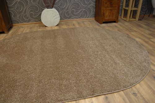 Dywan owalny JAZZY BASIC ciemny beż na Arena.pl