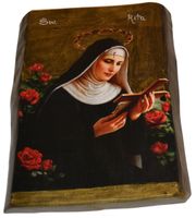 Ikona Święta Rita patronka od spraw beznadziejnych, przy ciężkich chorobach