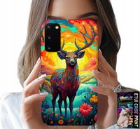 ETUI DO SAMSUNG GALAXY S20 - KOLOROWE WZORY JELEŃ ŁOŚ ZWIERZĘTA LEŚNE