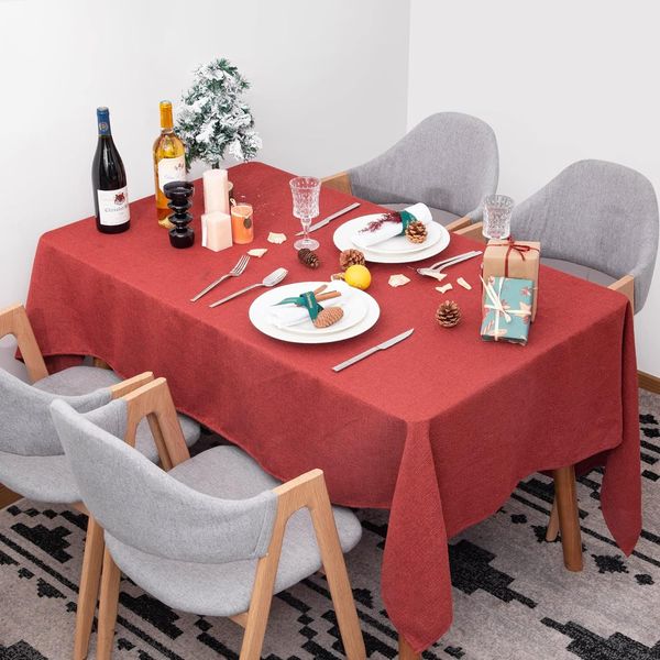 Elegancki Obrus BAZIOE Stylowy na Wszystkie Okazje, Czerwony zdjęcie 6