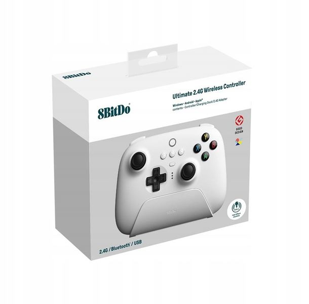 8BitDo Ultimate 2.4G Pad PC Hall Ed/White zdjęcie 5