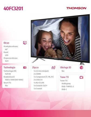 Thomson Telewizor LED 40 40FC3201 na Arena.pl