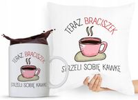 Zestaw Poduszka + Kubek Prezent Brata Braciszka Z Nadrukiem Ze Zdjęciem