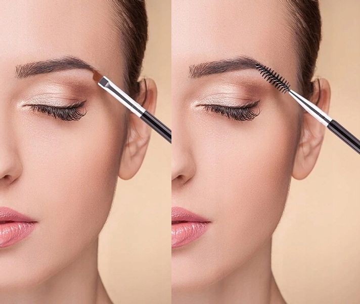 Pędzelek Skośny Do Brwi + Szczoteczka Do Rzęs zdjęcie 3