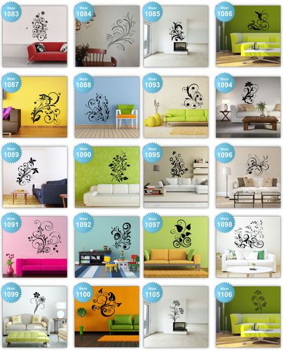 NAKLEJKI ścienne NAKLEJKA kwiaty floral ŚCIANĘ 120 na Arena.pl