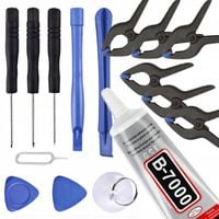 ZESTAW DO NAPRAWY TELEFONU WYMIANY BATERII EKRANU + KLEJ + 6x ŚCISKI