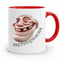 Kubek Czerwony Śmieszny Zabawny Przystojniacha Z Nadrukiem Ze Zdjęciem