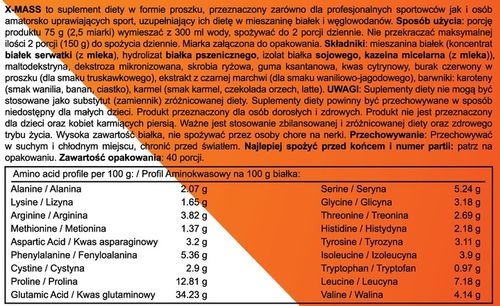 GAINER w proszku białko węglowodany ProActive X-MASS BIAŁA CZEKOLADA 3 na Arena.pl