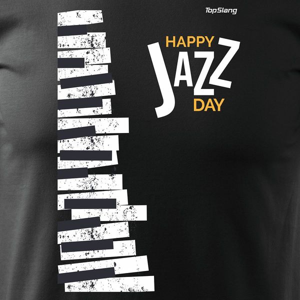 Koszulka Polish Jazz z pianinem męska czarna REGULAR M zdjęcie 2