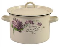 garnek emaliowany z pokrywką 4,5l / 20cm viola