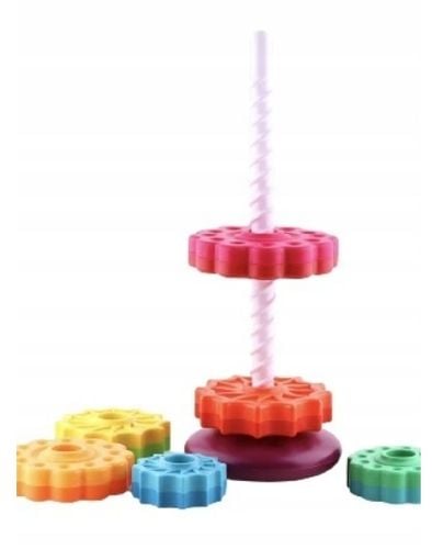 WIEŻA TĘCZOWA PIRAMIDKA SPIRALA DO UKŁADANIA BAM BAM na Arena.pl