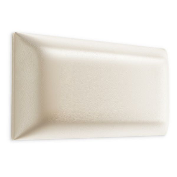 Panel Ścienny Tapicerowany Kremowy EKO SKÓRA 3D 100cm x 20cm zdjęcie 1