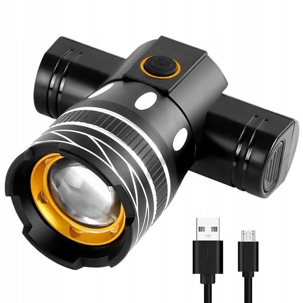 MOCNA LAMPKA ROWEROWA LED XML-T6 CREE USB ZOOM zdjęcie 1