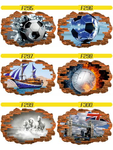 Naklejka samoprzylepna efekt 3D piłkarz stickers na Arena.pl