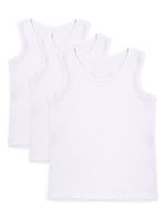 Podkoszulki chłopięce bawełniane białe 3PAK 146-152 YOCLUB