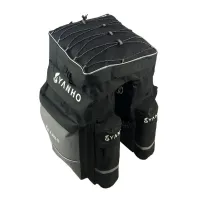 Torba rowerowa sakwa na rower bagażnik duża tylna 3 komory i płachta