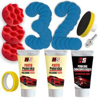 ZESTAW PASTA PAPIER DO POLEROWANIA REGENERACJI ODNOWY LAMP REFLEKTORÓW