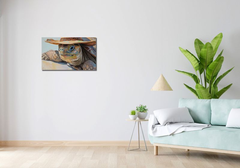 Obraz 70x40cm Żółwi Kapelusznik zdjęcie 2