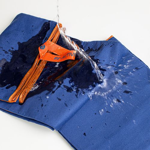 Ręcznik Szybkoschnący Z Mikrofibry 130X80 Granatowo-Pomarańczowy na Arena.pl