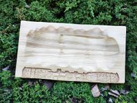 Koryto drewniane deska na mięso talerz taca tacka grill rzeźbione 60cm styl