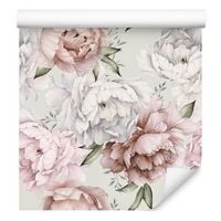 Tapeta W Rolce 10m Malowane PIWONIE W Stylu Angielskim Kwiaty Natura