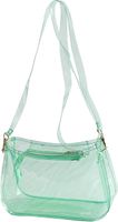 Wodoodporna Przezroczysta Torebka Crossbody PVC Zielona 20x12x7 cm