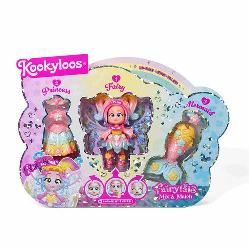 KOOKYLOOS Fairytale Mix & Match Rainbow lalka z 3 strojami na Arena.pl