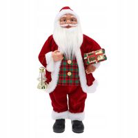 Duży Mikołaj PREMIUM z latarenką figurka Mikołaja do salonu prezent 65 cm