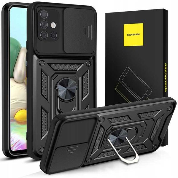 Spacecase Camring Galaxy A71 Black zdjęcie 1