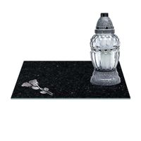 SZKLANA PODSTAWKA POD ZNICZE Z DEDYKACJĄ 30x20cm róża marmur 568a