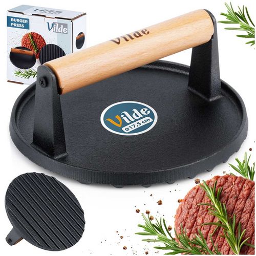 żeliwna praska do grillowania burgerów steków mięsa 259702 na Arena.pl