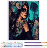 malowanie po numerach la catrina i kot 40x50cm