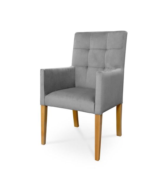Fotel CAROL / szary / noga dąb / R91 zdjęcie 1