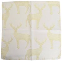 Obrus ze złotymi reniferami 85x85cm