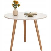 STOLIK KAWOWY MAŁY OKRĄGŁY DREWNIANY LOFT SKANDYNAWSKI ŁAWA STÓŁ