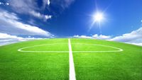 FOTOTAPETA PIŁKARSKA NA WYMIAR BOISKO MURAWA NIEBO