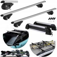 Bagażnik dachowy na relingi aluminium zamykany + bagażnik na narty Menabo