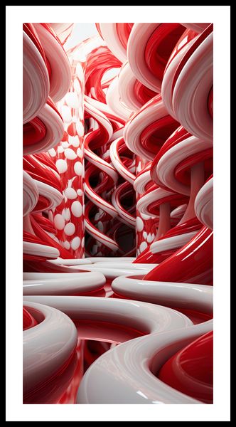 Plakat 50x100cm Czerwone Wiry zdjęcie 3