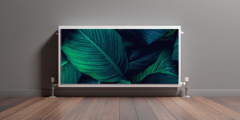 Mata MAGNETYCZNA Grzejnika Tropikalne Liście Rośliny 80cm x 60cm zdjęcie 3