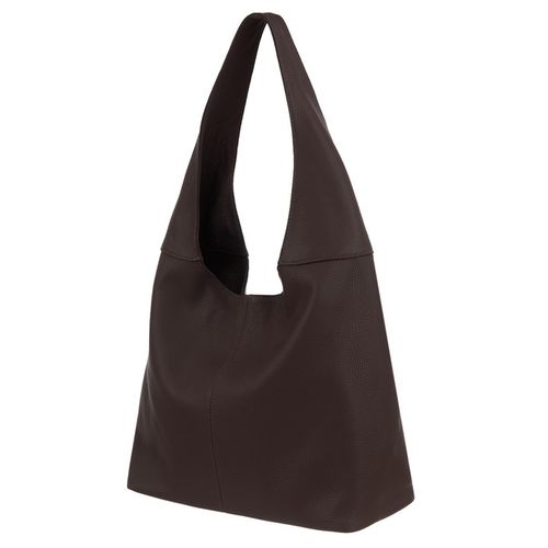 WŁOSKA CZEKOLADOWA TOREBKA SKÓRA NATURALNA BRĄZOWA TORBA WOREK VERA PELLE na Arena.pl