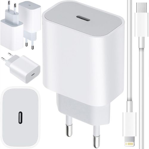 SZYBKA ŁADOWARKA DO IPHONE KOSTKA 20W + KABEL 1M / USB-C - IPHONE LIGHTING na Arena.pl
