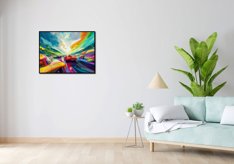 Plakat 80x60cm Wyścig Przy Barwach zdjęcie 4