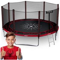 Trampolina ogrodowa 13ft/404cm z siatką zewnętrzną i drabinką Neo-Sport
