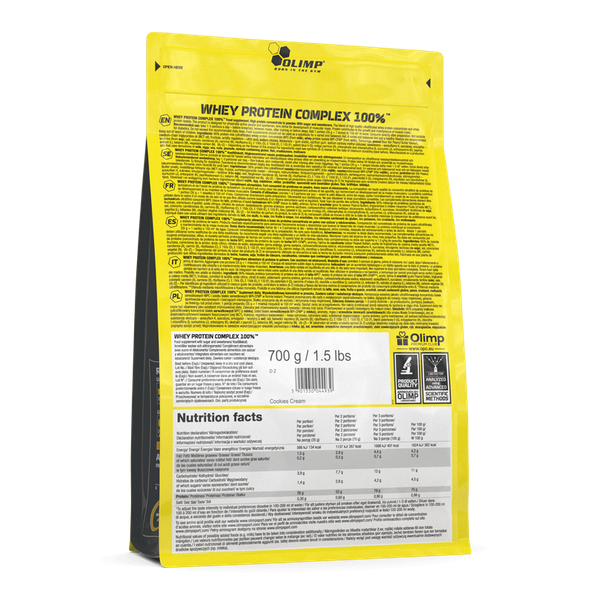 Olimp - Whey Protein Complex 100% - 700 g - biała czekolada z maliną zdjęcie 2
