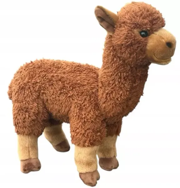 Maskotka Alpaka Lama Brązowa DUBI - 28cm zdjęcie 1