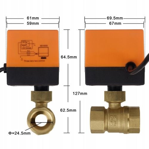 ELEKTROZAWOR ZAWOR kulowy DN20 3/4'' 230V na Arena.pl